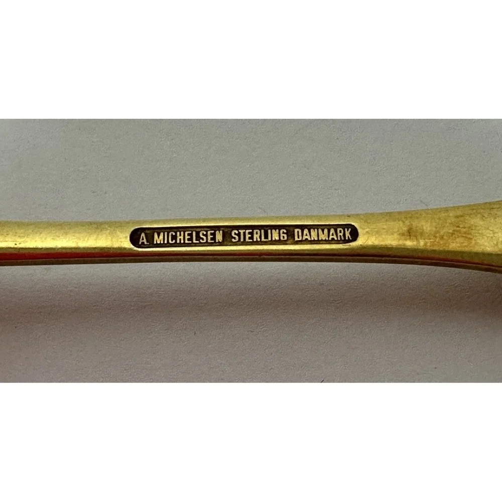 Rare Frigast & A. Michelsen Sterling Guilloche Demitasse Spoons 12 Denmark